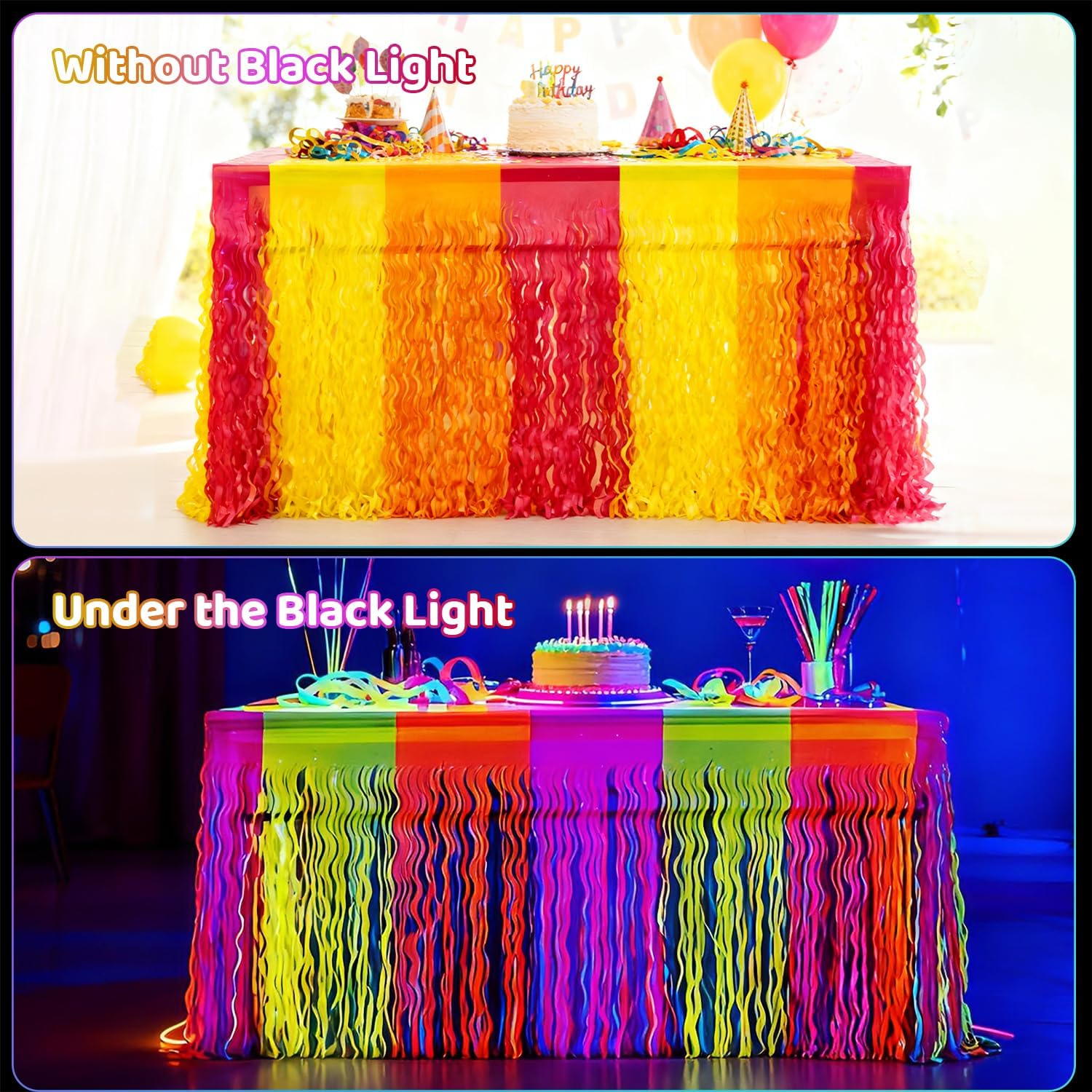 Neon Fluorescent Orange Yellow - Desk Setup Dark ulasan dan harga