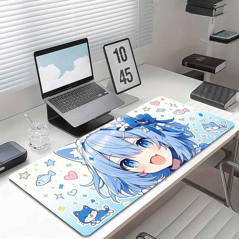Kawaii Neko Anime Girl Large E - Desk Setup Blue ulasan dan harga