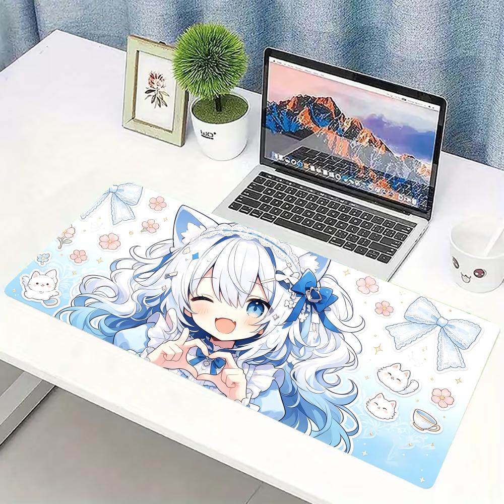 Kawaii Neko Anime Girl Large E - Desk Setup Blue ulasan dan harga