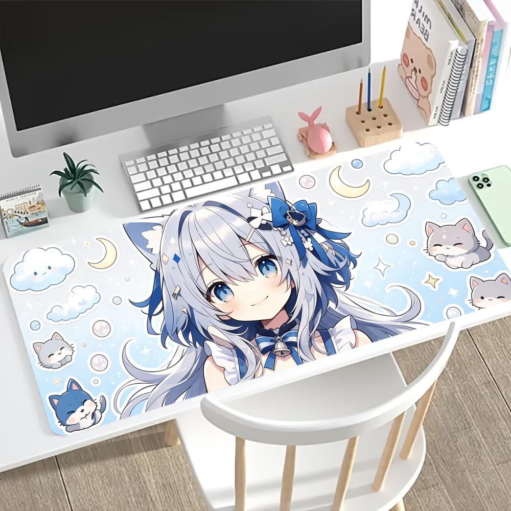 Kawaii Neko Anime Girl Large E - Desk Setup Blue ulasan dan harga