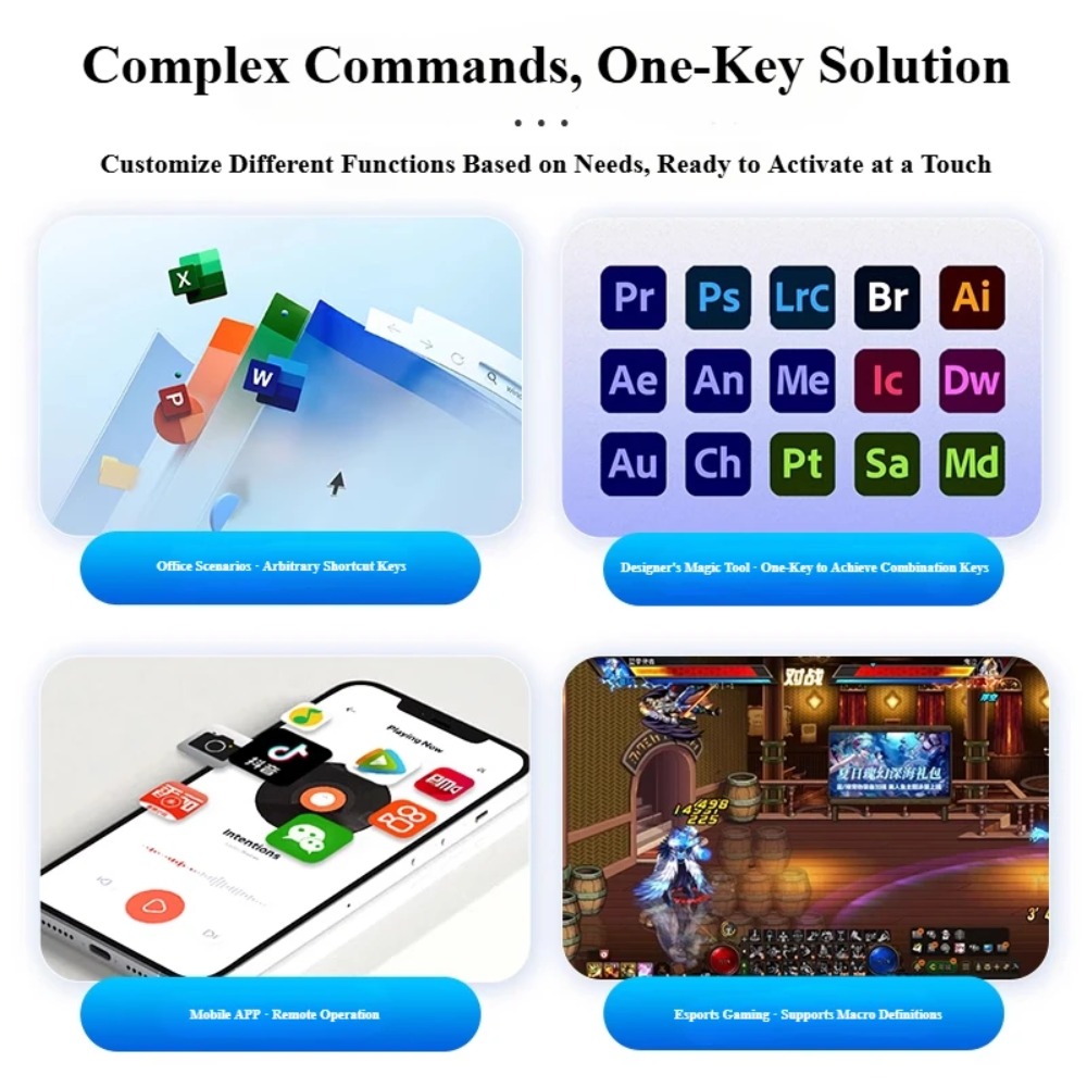 MK424Pro 4-Key Wireles Mini Ke - Desk Setup Programmer ulasan dan harga