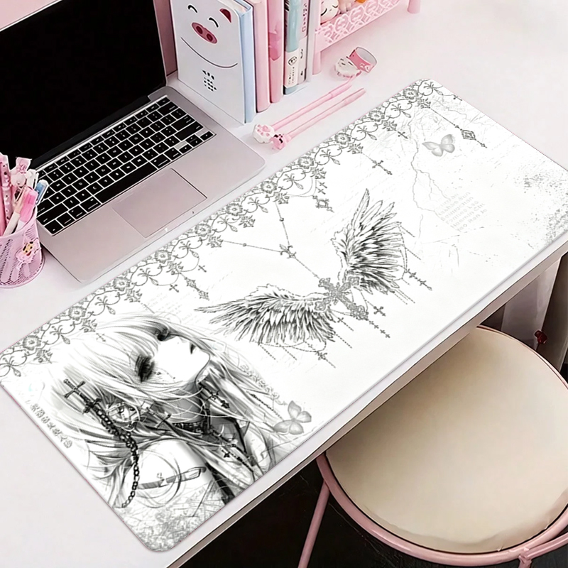 Leather Mousepad Black White A - Desk Setup Ergonomic ulasan dan harga
