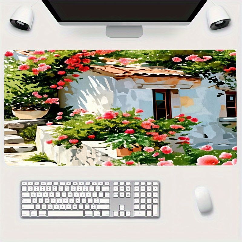 Creative Iron Art Mouse Pad Co - Desk Setup With Plants ulasan dan harga