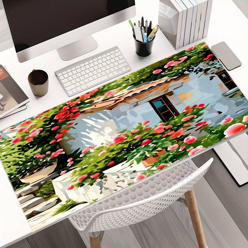 Creative Iron Art Mouse Pad Co - Desk Setup With Plants ulasan dan harga