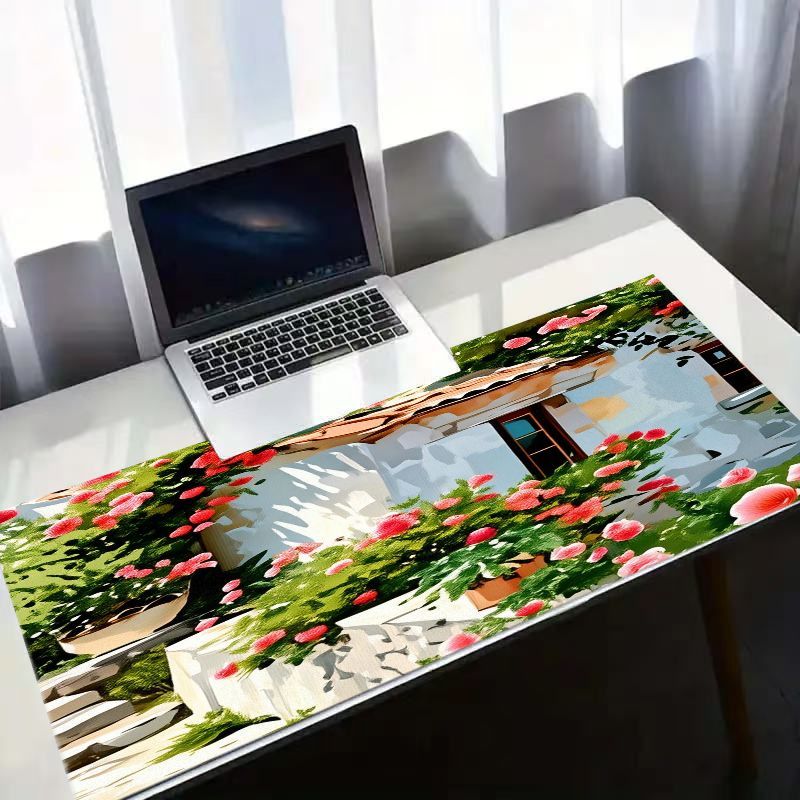 Creative Iron Art Mouse Pad Co - Desk Setup With Plants ulasan dan harga
