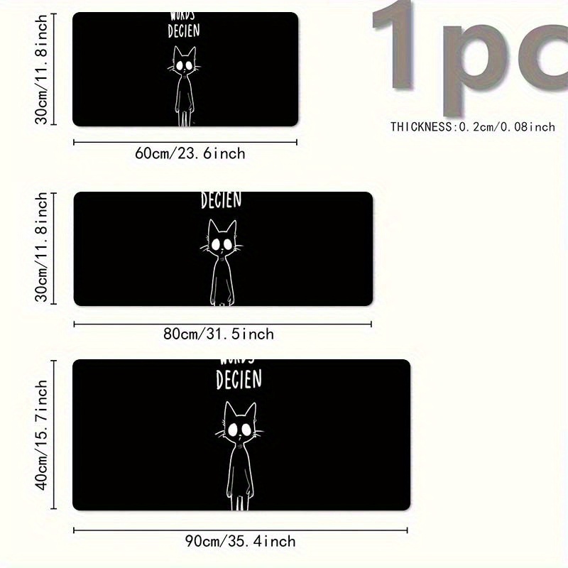 Funny Sketch Cat Words Decien  - Desk Setup Gaming And Work ulasan dan harga