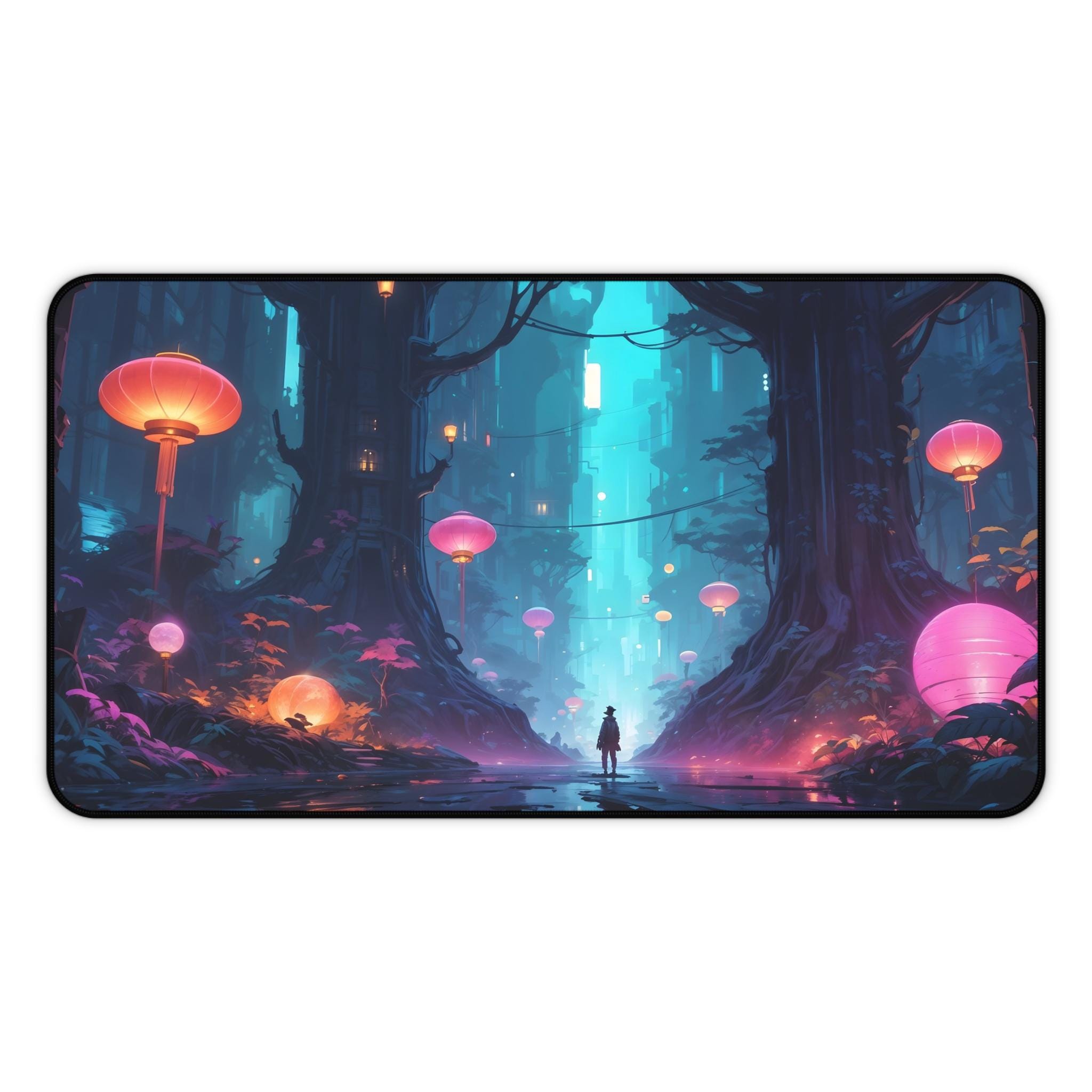 Mushroom Forest Desk Pad， Plan - Desk Setup With Plants ulasan dan harga