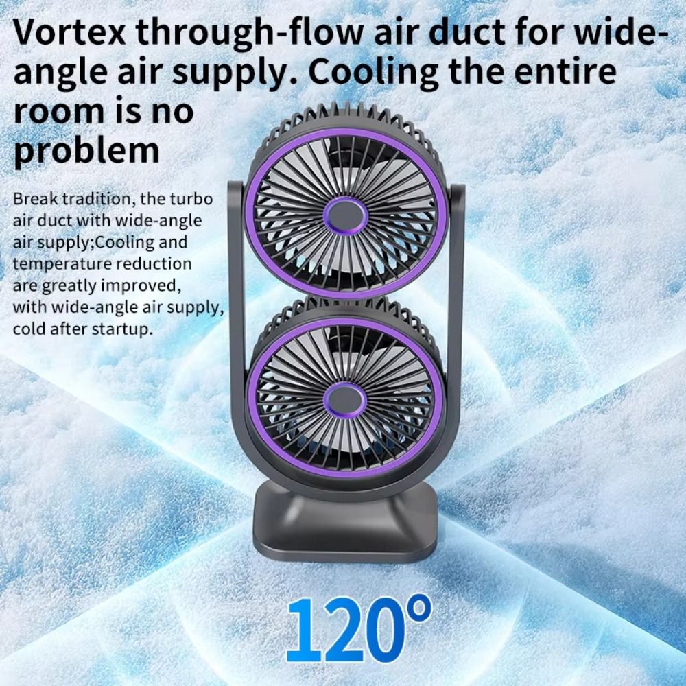 5 Gear Dual-Head Desktop Fan N - Desk Setup Gear ulasan dan harga