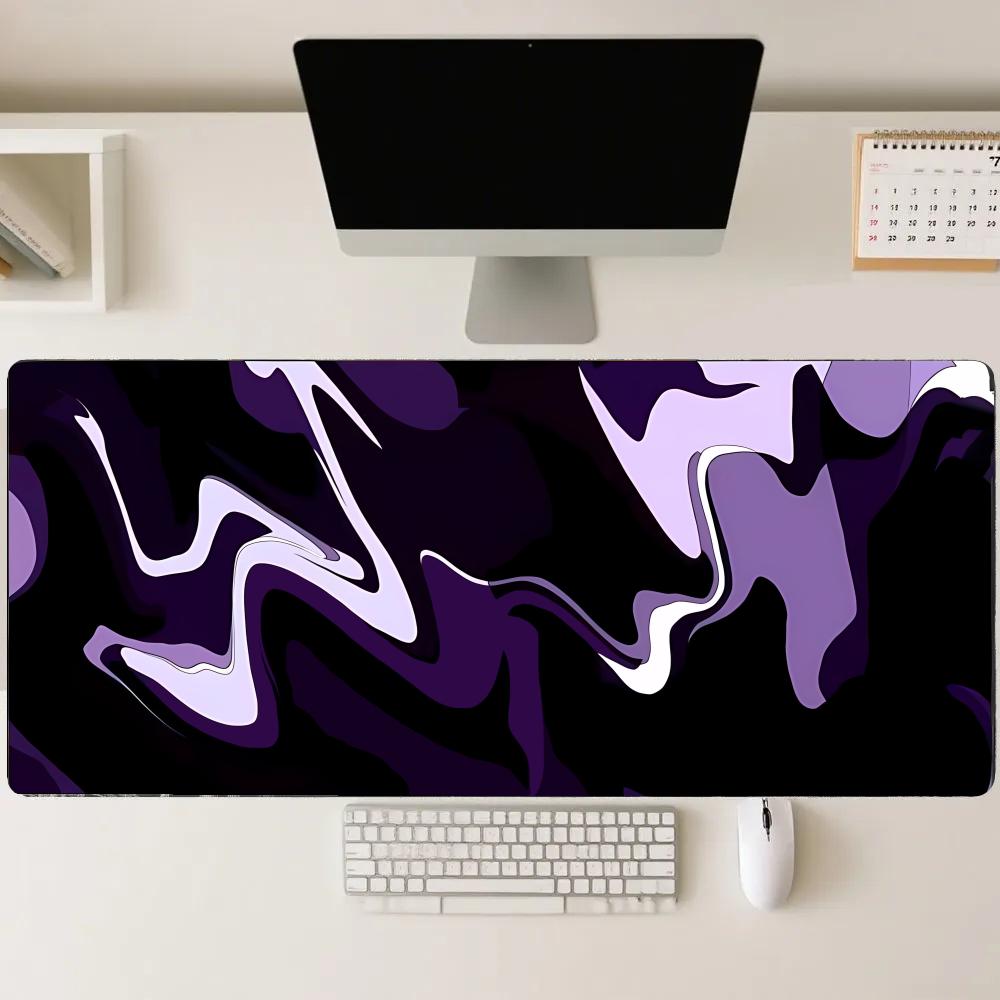 Playmat Purple Black Fluid Mou - Desk Setup Gadgets ulasan dan harga