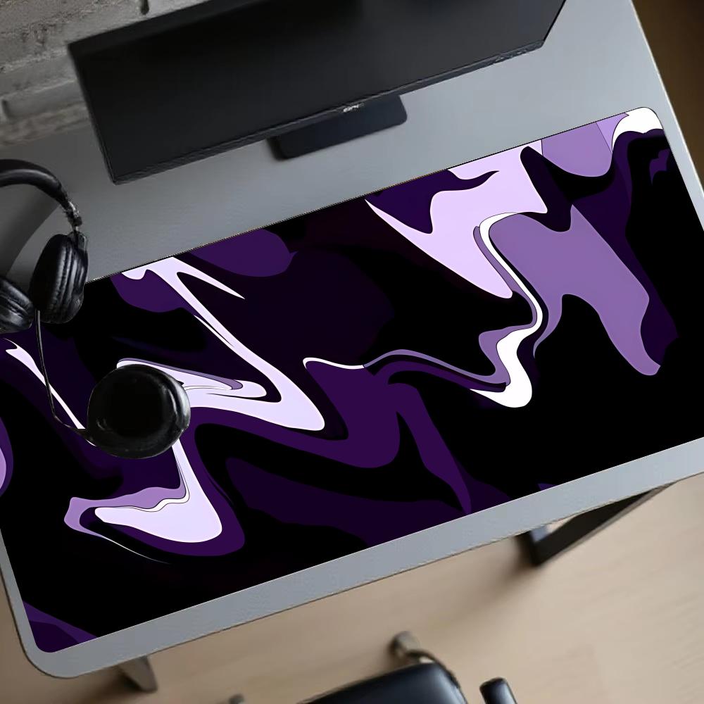 Playmat Purple Black Fluid Mou - Desk Setup Gadgets ulasan dan harga