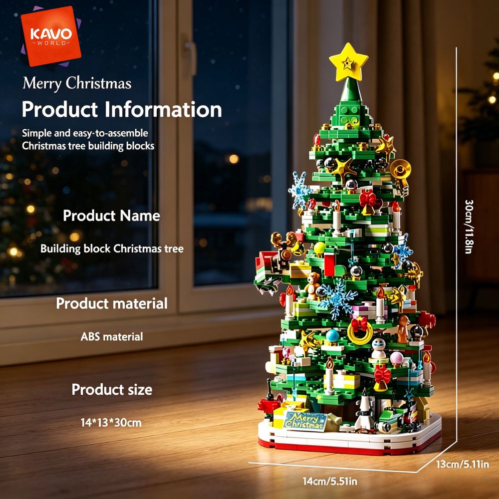 KAVOWORLD 1024pcs Christmas Tr - Desk Setup Gift Ideas ulasan dan harga