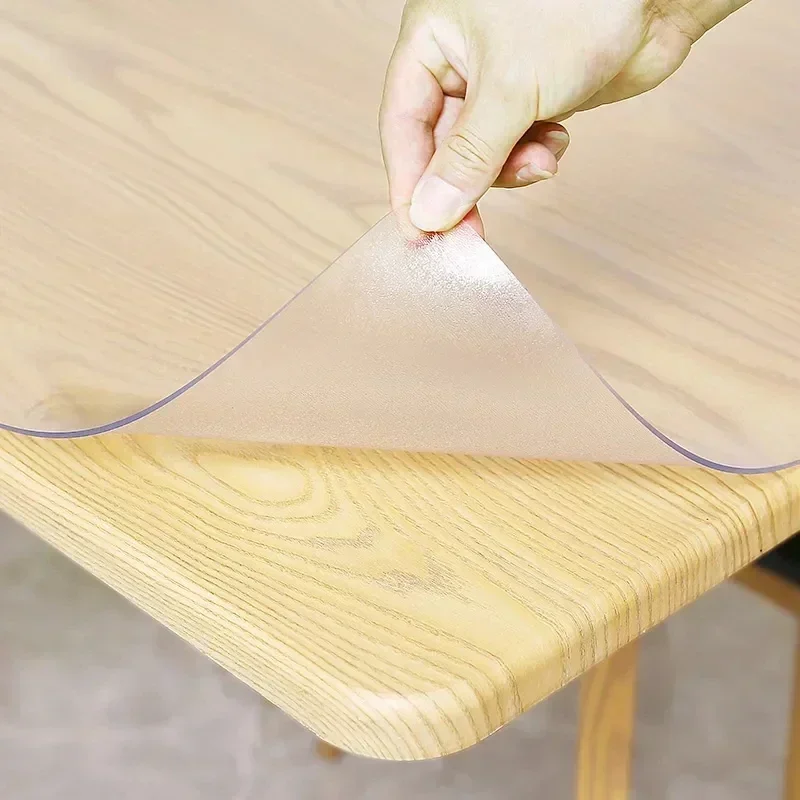 PVC Table Cloth Transparent Cl - Desk Setup Wallpaper ulasan dan harga