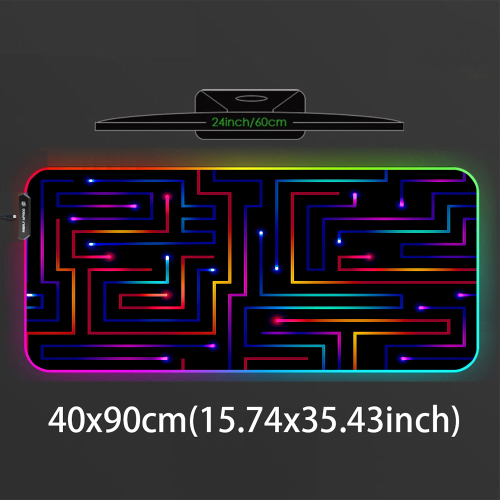 Xxl Mouse Pad 900x400 Neon Cir - Desk Setup Gadgets ulasan dan harga