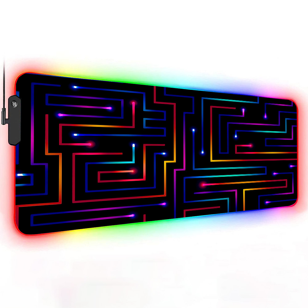 Xxl Mouse Pad 900x400 Neon Cir - Desk Setup Gadgets ulasan dan harga