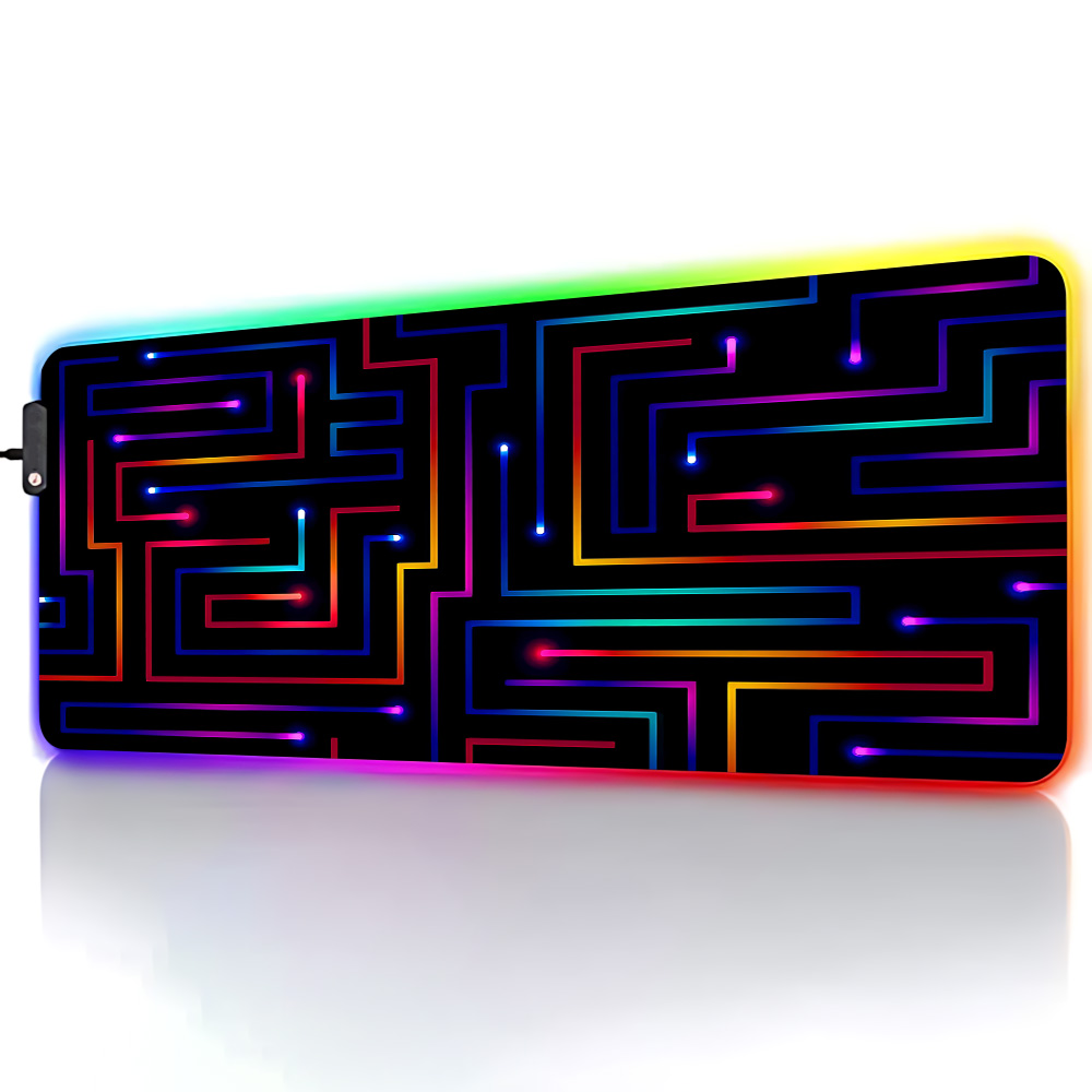 Xxl Mouse Pad 900x400 Neon Cir - Desk Setup Gadgets ulasan dan harga